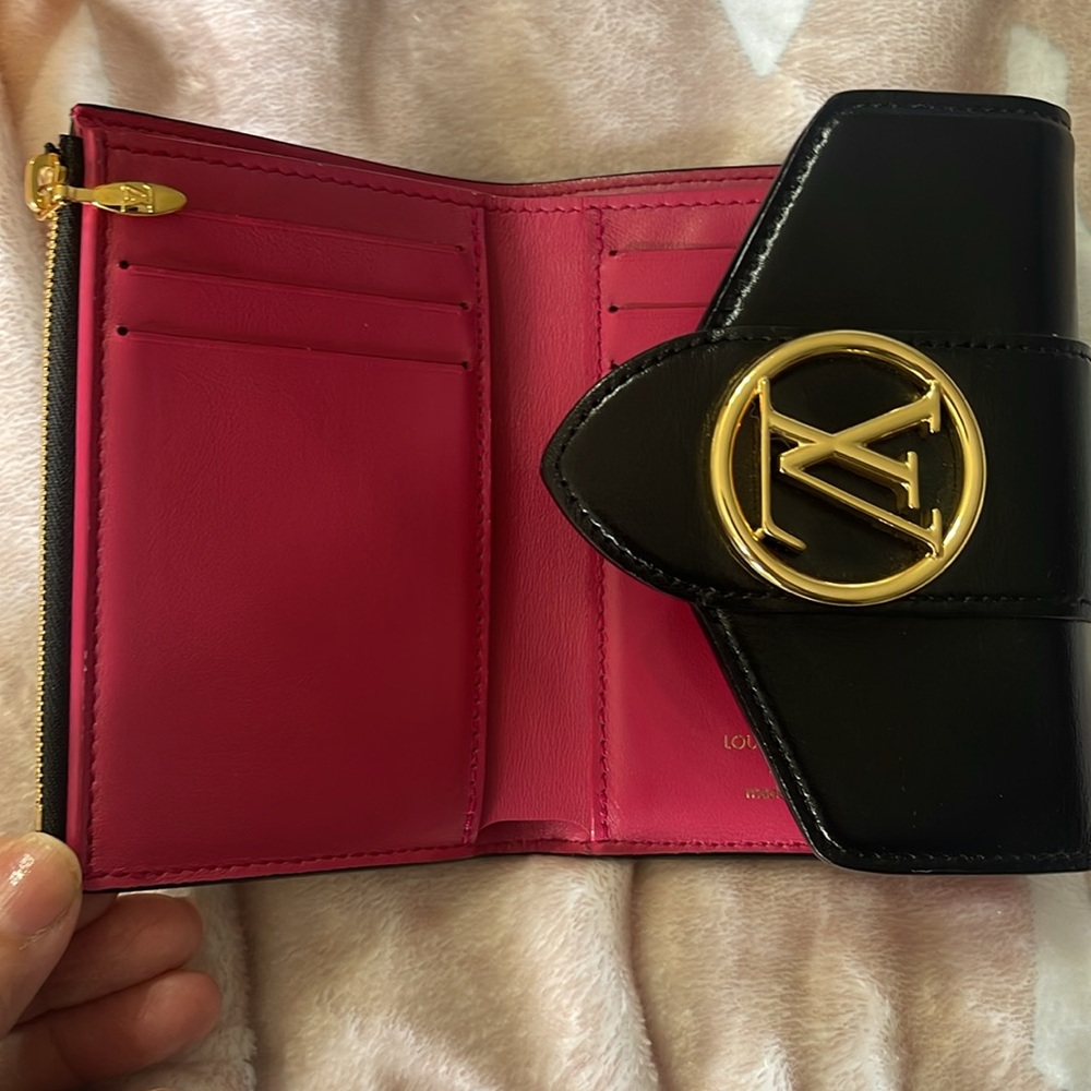 Louis Vuitton Calfskin Portefeuille Wallet compact Neuf Pont LV Leather - Picture 3 of 9